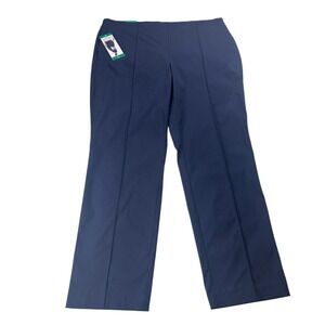 Hilary Radley Navy Blue Slim Leg Pants Built in Tummy Control XL NEW